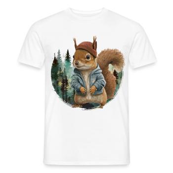 Écureuil mignon - T-shirt homme - blanc - Devant - AI Model Male 178 dark (178cm)