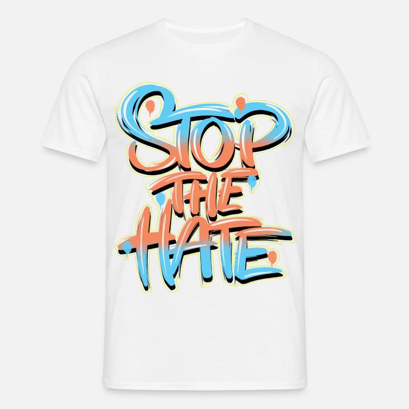 Stop Hate Graffiti - Men's T-Shirt - white
