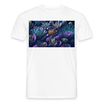 Succulent cadeau Echeveria - T-shirt homme - blanc - Devant - AI Model Male 178 dark (178cm)