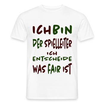 Mein Spiel, meine Regeln - Spielleiter T-Shirt - Männer T-Shirt - Weiß - Vorne - AI Model Male 178 dark (178cm)