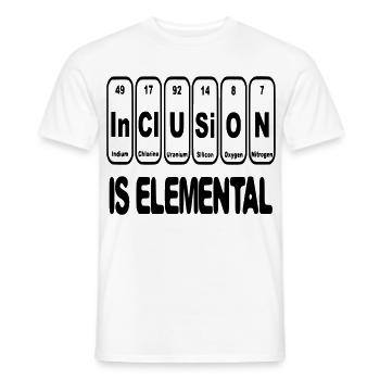Inklusion ist elementar, entscheidend, essentiell # - Männer T-Shirt - Weiß - Vorne - AI Model Male 178 dark (178cm)