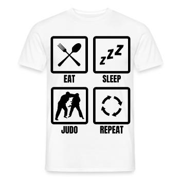 Judoka Routine - Men's T-Shirt - white - Front - AI Model Male 178 dark (178cm)