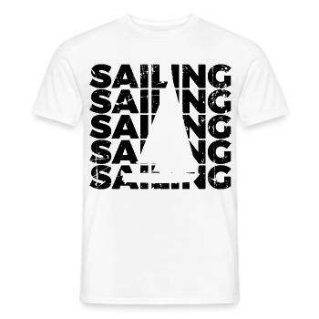 Sail - Men's T-Shirt - white - Front - AI Model Male 178 dark (178cm)