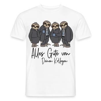 Abschied Kollege / Alles Gute von Deinen Kollegen - Männer T-Shirt - Weiß - Vorne - AI Model Male 178 dark (178cm)