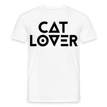 CATLOVER - Men's T-Shirt - white - Front - AI Model Male 178 dark (178cm)