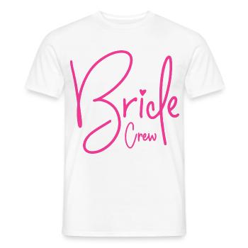 Bride Crew - Men's T-Shirt - white - Front - AI Model Male 178 dark (178cm)