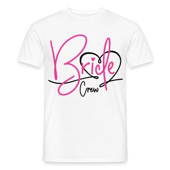 Bride Crew - Men's T-Shirt - white - Front - AI Model Male 178 dark (178cm)
