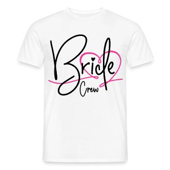 Bride Crew - Men's T-Shirt - white - Front - AI Model Male 178 dark (178cm)