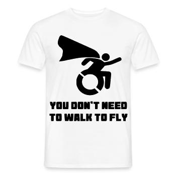 Vous n’avez pas besoin de marcher pour voler # - T-shirt homme - blanc - Devant - AI Model Male 178 dark (178cm)