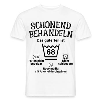 68. Geburtstag Schonend Behandeln 68 Teil Ist 68 - Männer T-Shirt - Weiß - Vorne - AI Model Male 178 dark (178cm)