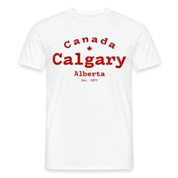 Vintage Calgary Kanada - Männer T-Shirt - Weiß - Vorne - AI Model Male 178 dark (178cm)