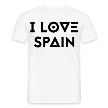 I LOVE SPAIN - Men's T-Shirt - white - Front - AI Model Male 178 dark (178cm)