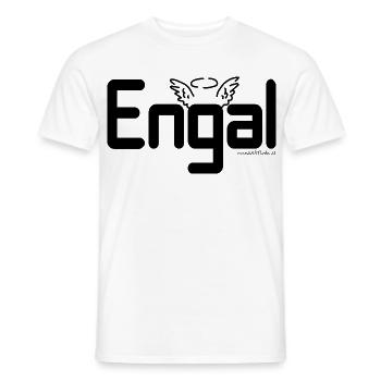 Engal - Engerl, Austrian dialect, Gift - Men's T-Shirt - white - Front - AI Model Male 178 dark (178cm)