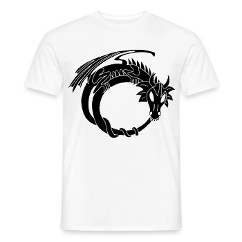 Der Ring des Schwarzen Drachen - Männer T-Shirt - Weiß - Vorne - AI Model Male 178 dark (178cm)