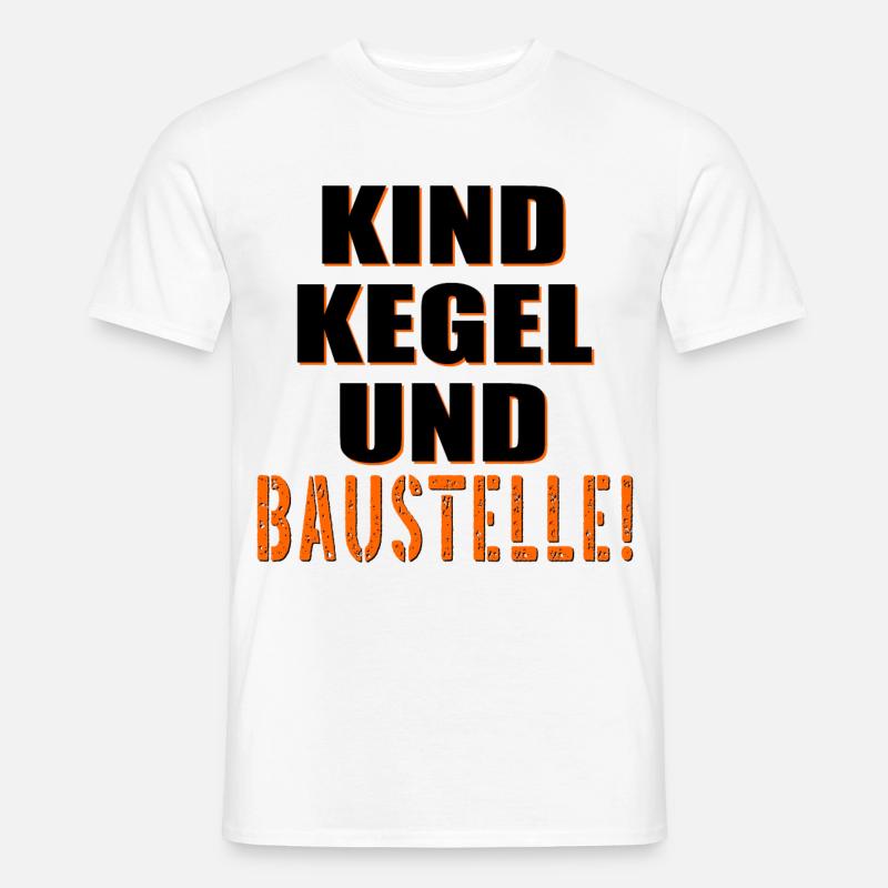 Baustelle Bauherr Kinder - Männer T-Shirt - Weiß