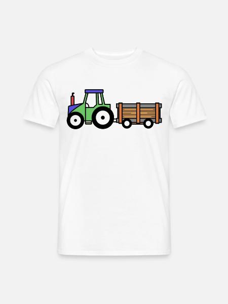Feld Landwirt Traktor Landmaschinen Bauernhof - Männer T-Shirt - Weiß