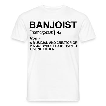 Banjo Players Meaning - Men's T-Shirt - white - Front - AI Model Male 178 dark (178cm)