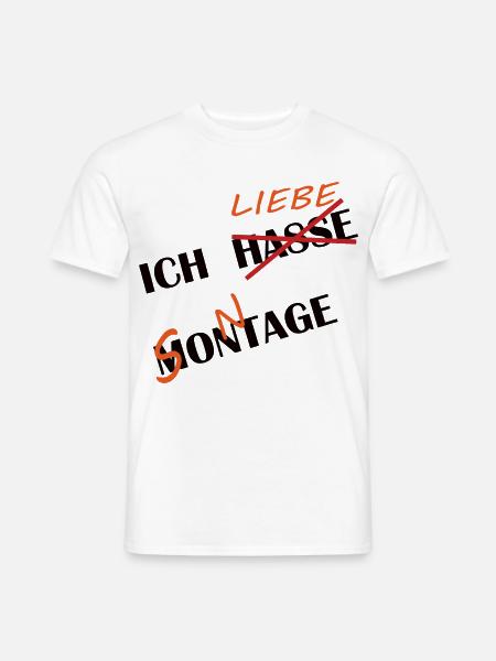 Humorvolles Motiv für Montagsmuffel - Männer T-Shirt - Weiß