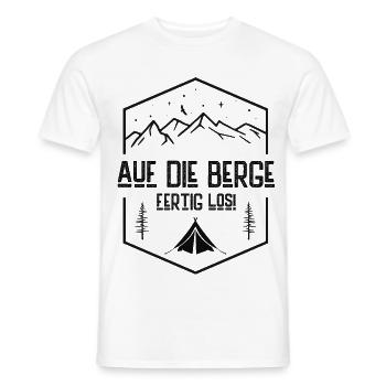 Bergabenteuer Zelt Nacht - Männer T-Shirt - Weiß - Vorne - AI Model Male 178 dark (178cm)