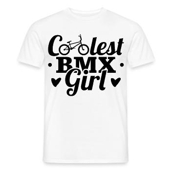 Coolstes BMX Mädchen - Männer T-Shirt - Weiß - Vorne - AI Model Male 178 dark (178cm)