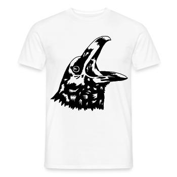 Crow - Men's T-Shirt - white - Front - AI Model Male 178 dark (178cm)