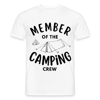 Mitglied der Camping Crew lustig - Männer T-Shirt - Weiß - Vorne - AI Model Male 178 dark (178cm)