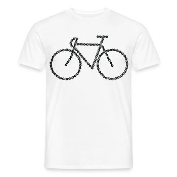 Bicycle sketch - Men's T-Shirt - white - Front - AI Model Male 178 dark (178cm)