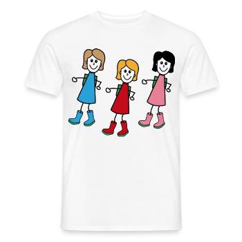 Femmes dans le style comique - T-shirt homme - blanc - Devant - AI Model Male 178 dark (178cm)
