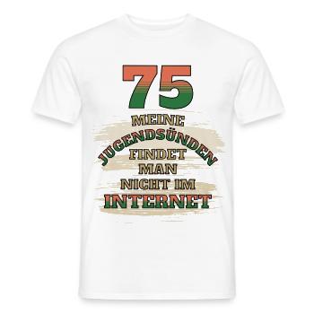 75. Geburtstag - Jahrgang 1951 Geschenk - Männer T-Shirt - Weiß - Vorne - AI Model Male 178 dark (178cm)