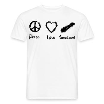 Ich liebe Snowboarding - Männer T-Shirt - Weiß - Vorne - AI Model Male 178 dark (178cm)