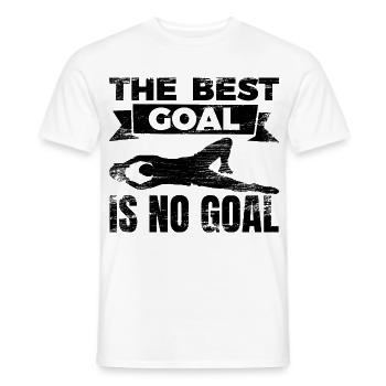 The best goal is not to concede a goal - Men's T-Shirt - white - Front - AI Model Male 178 dark (178cm)