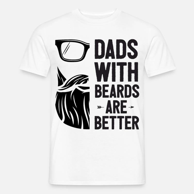 Väter mit Bärten sind besser - Männer T-Shirt - Weiß