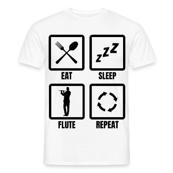 Routine de joueur de flûte - T-shirt homme - blanc - Devant - AI Model Male 178 dark (178cm)