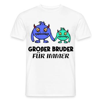 Großer Bruder Geschwisterliebe Statement Bro - Männer T-Shirt - Weiß - Vorne - AI Model Male 178 dark (178cm)