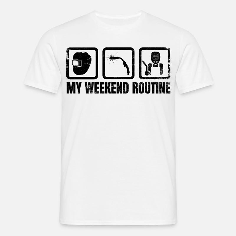My weekend routine - Men's T-Shirt - white