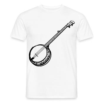 Banjo Sketch - Men's T-Shirt - white - Front - AI Model Male 178 dark (178cm)