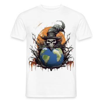 Der Tod der Erde Umweltschutz Planet - Männer T-Shirt - Weiß - Vorne - AI Model Male 178 dark (178cm)