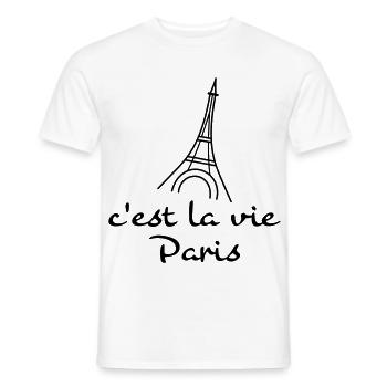 c‘est la vie - Männer T-Shirt - Weiß - Vorne - AI Model Male 178 dark (178cm)
