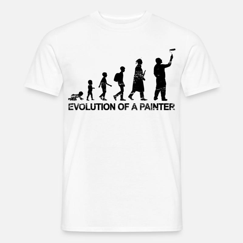 Entwicklung eines Malers - Männer T-Shirt - Weiß