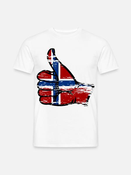 Norwegen Flagge alles klar Symbol used - Männer T-Shirt - Weiß