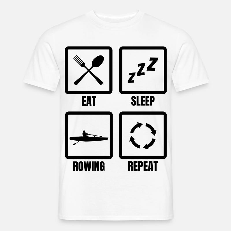 Ruderer Routine - Männer T-Shirt - Weiß