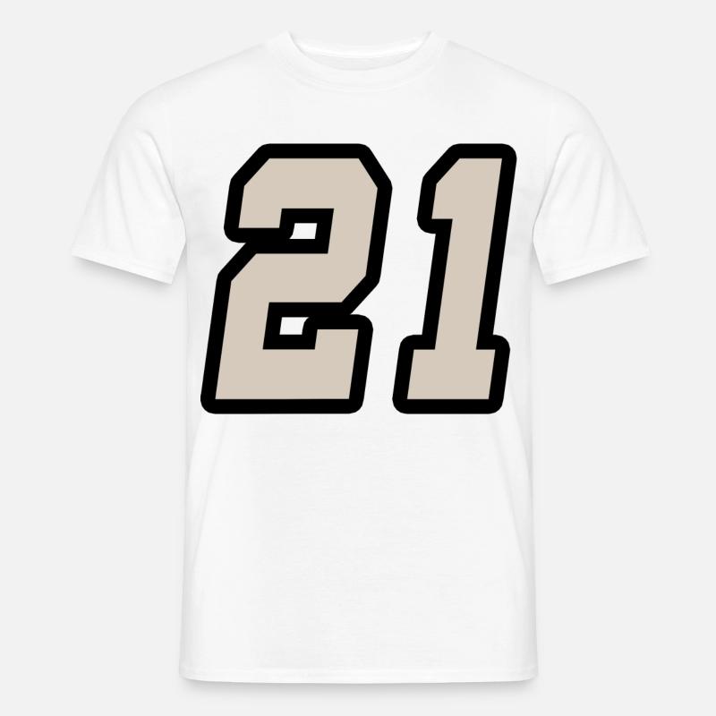 Nummer einundzwanzig 21 - Männer T-Shirt - Weiß