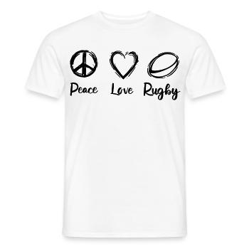 Motivation for rugby players - Men's T-Shirt - white - Front - AI Model Male 178 dark (178cm)