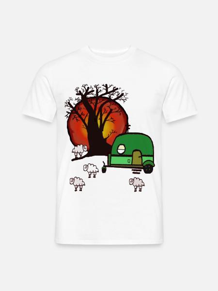 Camping Camper Urlaub Natur Naturliebhaber Küste - Männer T-Shirt - Weiß