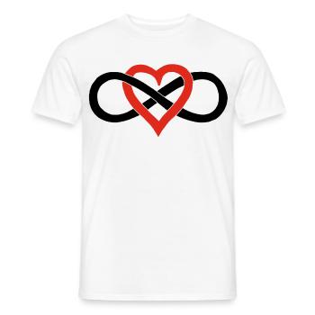 Amour infini (noir) - T-shirt homme - blanc - Devant - AI Model Male 178 dark (178cm)
