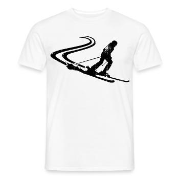 Dessin de skieur - T-shirt homme - blanc - Devant - AI Model Male 178 dark (178cm)