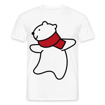 Petit ours polaire - T-shirt homme - blanc - Devant - AI Model Male 178 dark (178cm)