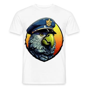 Police Parrot - Men's T-Shirt - white - Front - AI Model Male 178 dark (178cm)