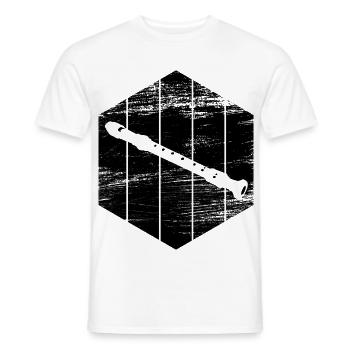 Flûte - T-shirt homme - blanc - Devant - AI Model Male 178 dark (178cm)