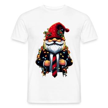 Chef Wichtel Gnome mit Lichterkette - Männer T-Shirt - Weiß - Vorne - AI Model Male 178 dark (178cm)